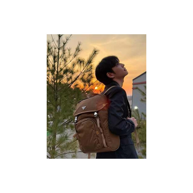 셀린느 트리옹프 캔버스 미디움 백팩 베이지