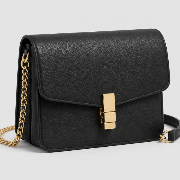 샤넬 클래식 미디움 램스킨 블랙 골드