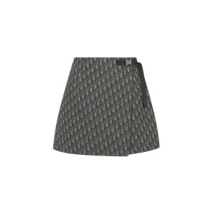 디올 그레이 Dior Oblique 모티브 테크니컬 자카드 스커트