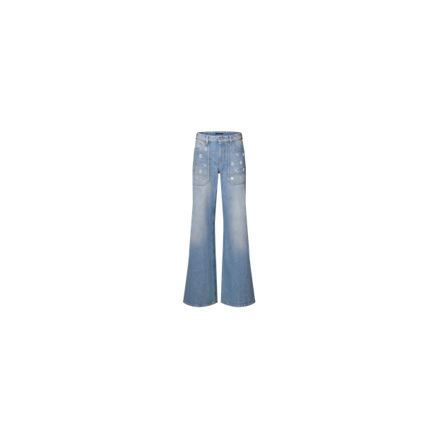 아미 스트레이트 데님 진 다크블루